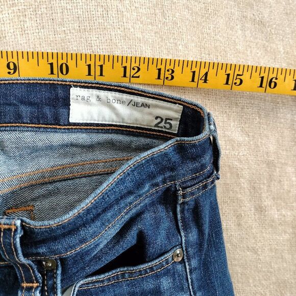 Rag & Bone Dre Low Rise Slim Boyfriend Jeans Yesler Size 25 - Picture 9 of 9